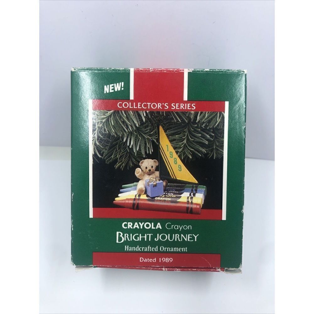 Hallmark Keepsake Ornament 1989 Crayola Bright Journey Bear Crayon 1st in Series